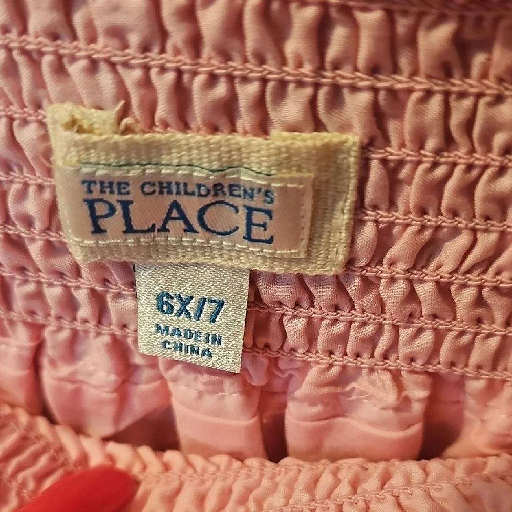 Children's Place Like NEW Floral Pink Ruffle Skirt Size 6X/7